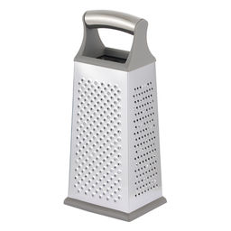 51174 WERNER Тёрка четырёхсторонняя FRESCO, 25 см, с противоскользящим основанием. Цвет: серый. Материал: нержавеющая сталь, пластик, термопластичная резина.  фото 2