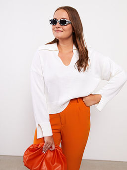 Polo Yaka Kad?n Triko Kazak