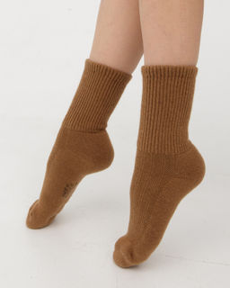 Теплые носки из монгольской шерсти рыжие