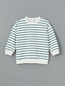 Bisiklet Yaka ?izgili Erkek ?ocuk Sweatshirt ve Pantolon 2li - Waikiki фото 2