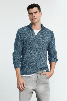 Trendyolmilla Man Antrasit Casual Unisex Regular Fit Yar?m Bal?kc? Yaka K?rc?ll? Triko Kazak TMNAW25KZ00019  фото 7