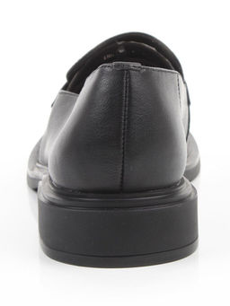 03-DEB57-1 BLACK Лоферы женские (натуральная кожа)