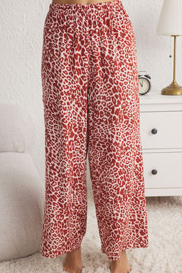 Trendyolmilla Cok Renkli Leopar Desenli Viskon Dokuma Pijama Tak?m? THMSS25PT00030  фото 4