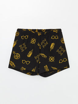 Beli Lastikli Bask?l? K?z ?ocuk Pijama ?ort