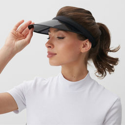 Козырёк женский MINAKU, чёрный, размер 56-58