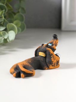 Фигура "Такса с костью" 4,6х4,5х10,6см