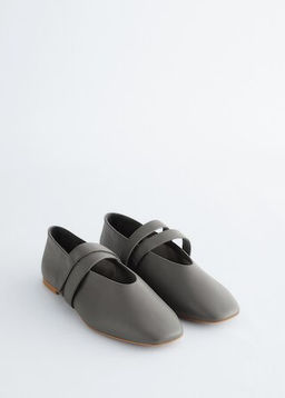 Bailarinas de cuero con tiras cruzadas - H&m фото 7