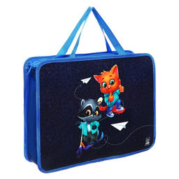 Папка с ручками пластик А4 75мм 330*260 ПМ-А4-26 ArtFox STUDY унив Зверята