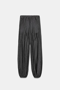 TRF DENIM BANDEAU JUMPSUIT - Zara фото 7