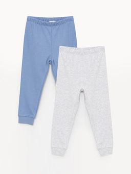 Beli lastikli Basic Erkek Bebek Pijama Alt 2li