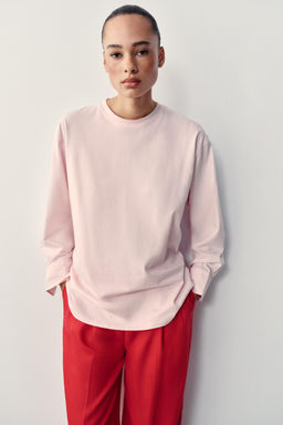 CAMISETA COMBINADA MANGA LARGA / Rosa - Zara фото 2