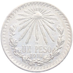 Монета 1 песо 1918 года Мексика