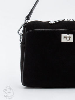 Сумка женская кожаная 6169Q black Polina&Eiterou