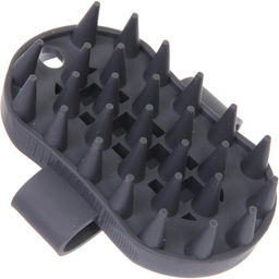 Щетка силиконовая для мытья и вычесывания животных "ПРЕМИУМ - МОЙ БРО", цвет серый, 6.6*12.5см