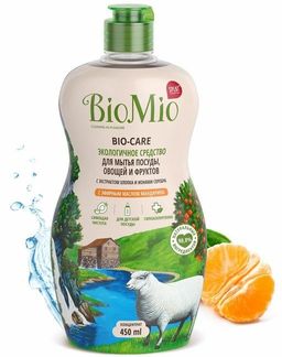 BioMio  BIO-CARE  Концентрат Экстракт Мандарина , Хлопка и Ионы Серебра 450мл