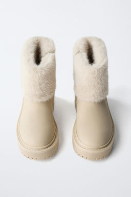 FAUX FUR ANKLE BOOTS - Zara фото 4