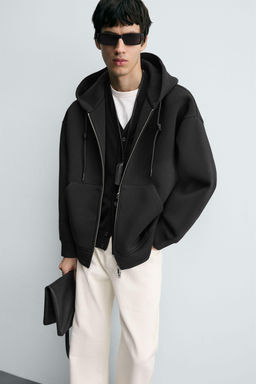 NEOPRENE-EFFECT HOODIE - Zara фото 5