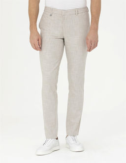 Bej Ex. Slim Fit Kuma_ Pantolon