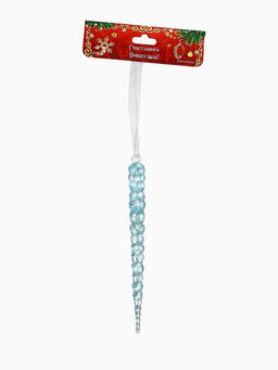 Цена за 3 шт. Ёлочная игрушка Зимнее волшебство. Сосулька, 14.51 см, голубой перелив  фото 7