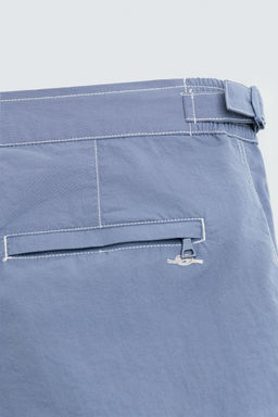 CONTRAST WASH MID-LENGTH SWIMMING TRUNKS - Zara фото 4