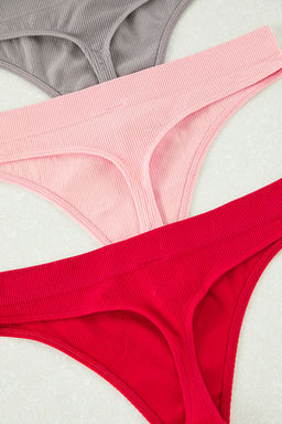 Trendyolmilla Siyah-Beyaz-Mavi 3lu Paket Seamless/Dikissiz Tanga Orme Kulot THMAW25KU00021  фото 2