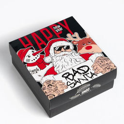 Новогодний подарочный набор термос и носки 3 пары KAFTAN Bad Santa, размер 41-44 (27-29 см)  фото 16