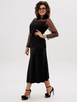 Блуза ANELLI 1777-Р черный туман  фото 6