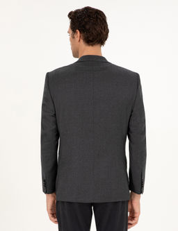 Приталенная куртка из смесовой шерсти антрацитового цвета - Cacharel фото 5