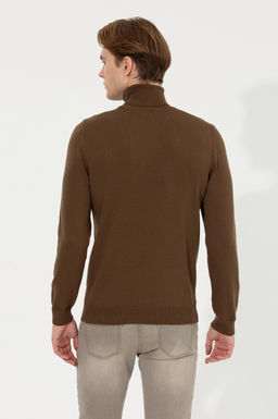 U. S. Polo Assn Мужской базовый трикотажный свитер с водолазкой кокосового цвета - U.s. polo assn фото 5