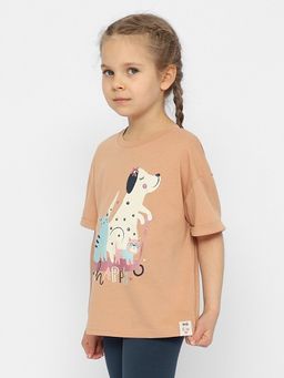 CRB wear/CSKG 63436-31-350 Футболка для девочки,бежевый/Ex.Cherubino  фото 3