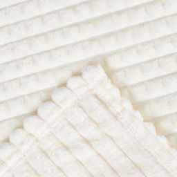 Плед Этель Клетка 200*220 см, цв.молочный, корал-флис, 240гр/м2, 100% полиэстер  фото 3