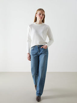 Straight Fit Kad?n Jean Pantolon
