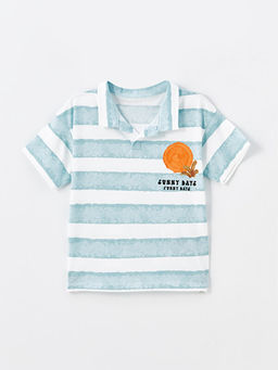 Resort Yaka K?sa ?izgili Erkek Bebek Ti??rt