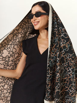 в составе ШЕРСТЬ и КАШЕМИР Большой, мягкий, теплый двусторонний палантин