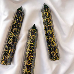 Кристалл из Обсидиана "Звездное небо"