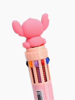 Ручка многоцветная, 10 цветов, «Стич», розовый