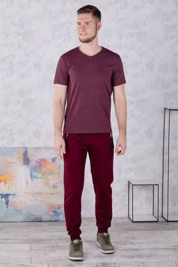 Брюки спортивные 
 3.MM104A-бордовый