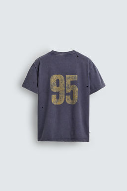 WASHED NUMBER PRINT T-SHIRT - Zara фото 16