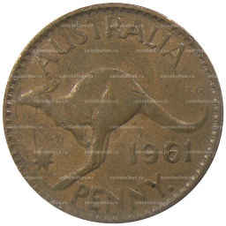 1 пенни 1961 года Австралия