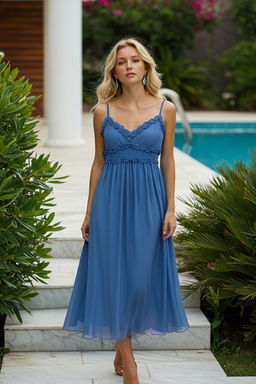 TRENDYOLMILLA Ekru Cicek Desenli A-Kesim F?rf?r Detayl? Astarl? Sifon Maxi Dokuma Elbise TWOSS23EL02013 фото 58