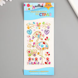 Декоративные украшения из страз  Фламинго и сердечки - Simaland фото 3