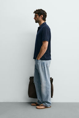 POLO REGULAR FIT JACQUARD RAYAS / Blanco roto - Zara фото 4