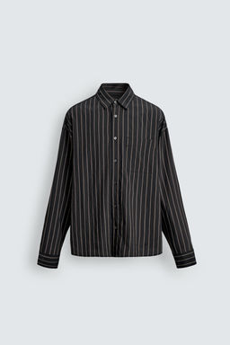 CAMISA FLUIDA RAYAS / Negro - Zara фото 8