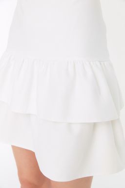 Ekru A Kesim F?rf?rl? Mini Astarl? Dokuma Elbise TWOSS22EL00192 - Trendyolmilla фото 4