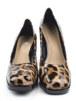 06-A126A-748PC BLACK/LEOPARD Туфли женские (натуральная кожа)