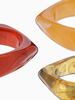 Набор 3 браслета манжета «Тренд», акрил, разноцветный