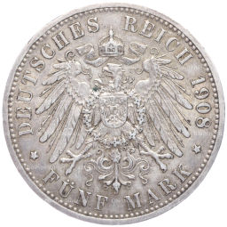 5 марок 1908 года A Германия (Пруссия)