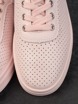 05-PDXL143-3 PINK Кроссовки женские (натуральная кожа) - Фабричный китай фото 11