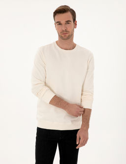 Ekru Regular Fit Sweatshirt