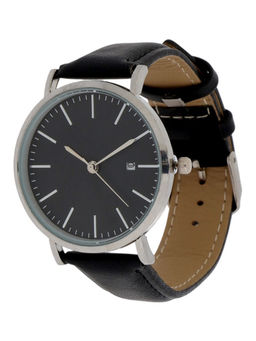 Часы мужские наручные «Классик», кварцевые, с календарём, ремешок из экокожи, чёрные